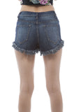 High waisted Jean frayed cut off distressed shorts