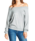 Khanomak Plain Oversized Long Sleeve Lightly Distressed Ribbed Hem Knit Pullover Sweater Top