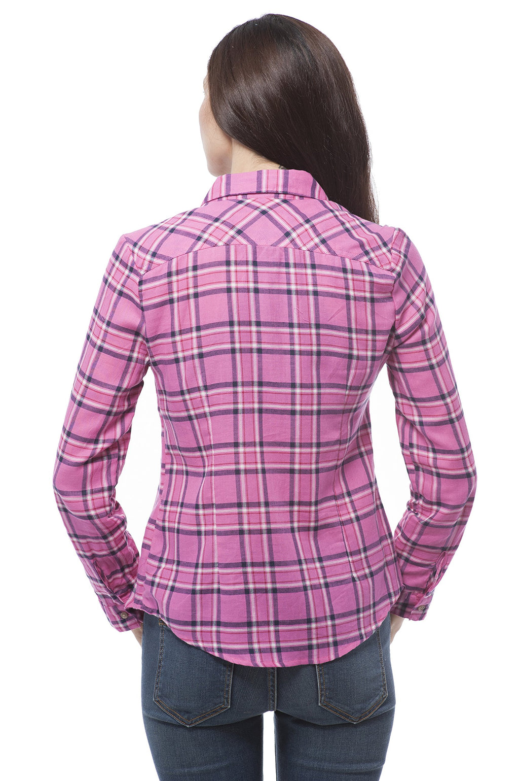 Flannel Button Up Long-Sleeve Shirt junior size