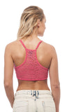 Hollywood Star Fashion Racer Back Lace Bra Cup Bandeau Top