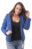 Khanomak Waist Drawstring Quilted Padding Hoodie Jacket