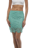 Crochet Lace Midi Skirt With Side Zipper