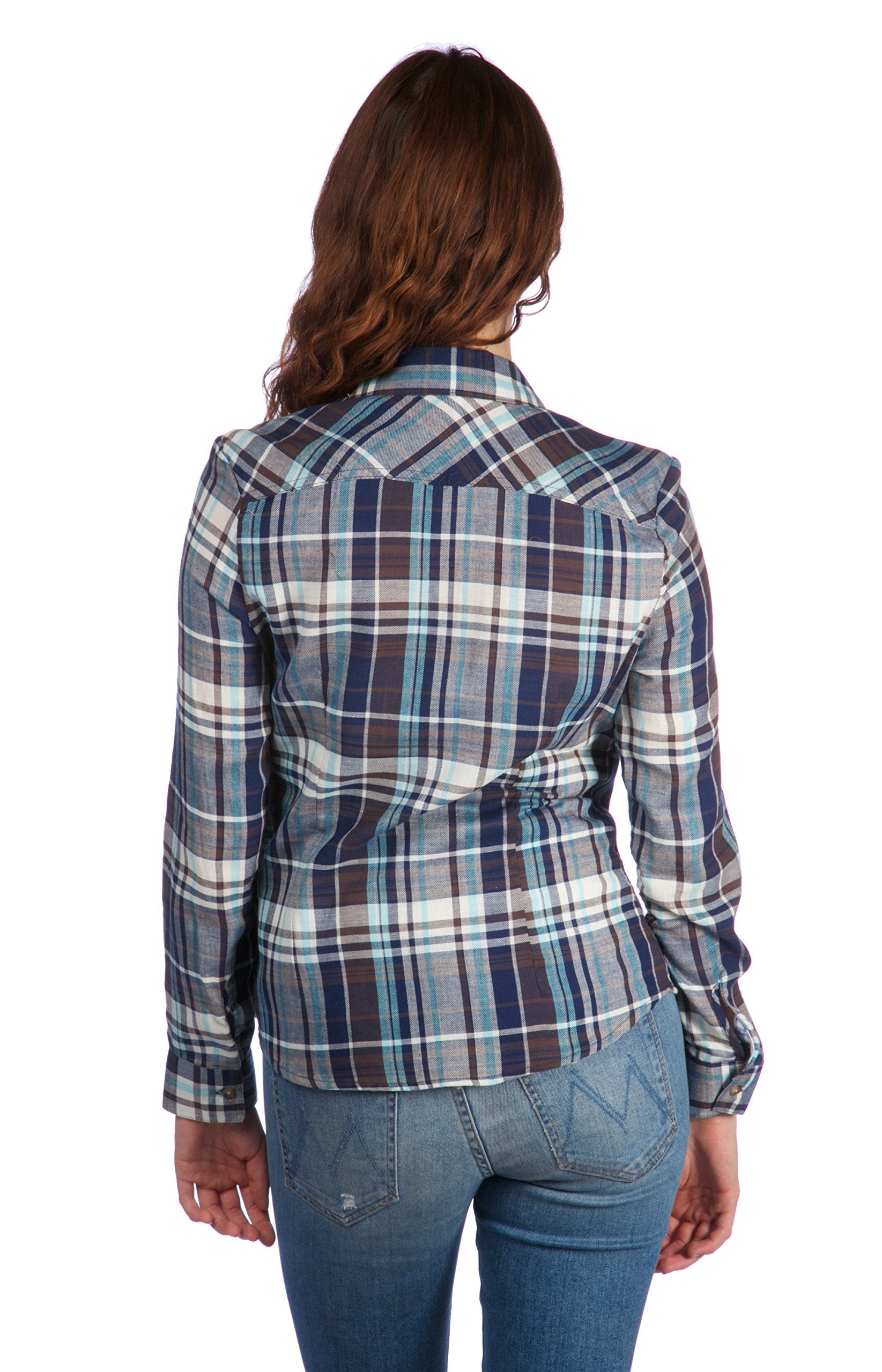 Flannel Button Up Long-Sleeve Shirt junior size