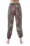 Hollywood Star Fashion Coachella Printed Loose fit Harem Pants Cuffed Ankle