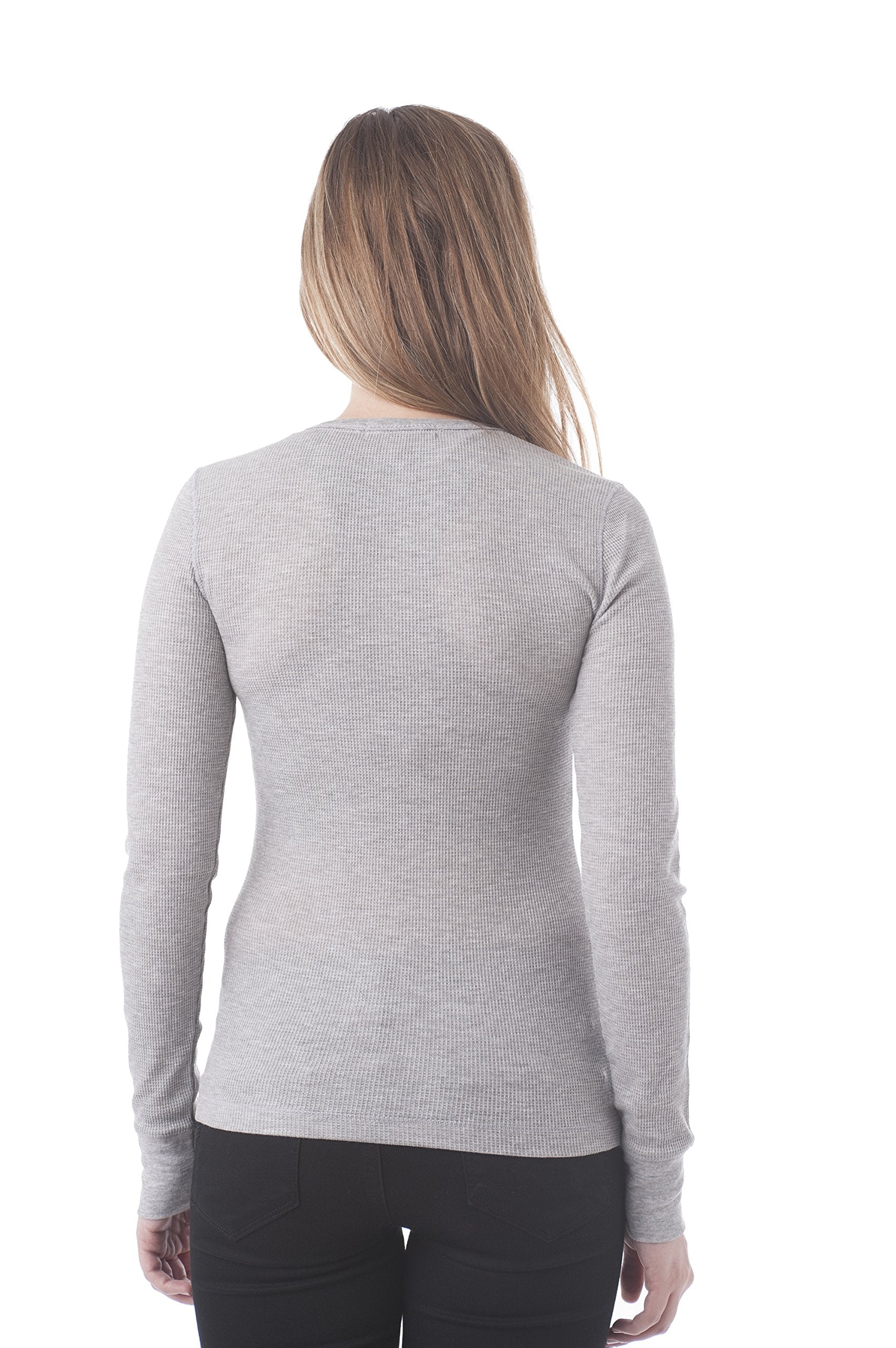 Khanomak Women's Long Sleeve Crewneck Thermal Top Shirt