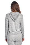 Khanomak Light Weight Long Sleeve Brushed Drawstring Hoodie Pullover Sweater Top