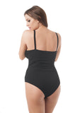 V-Neck Spaghetti Strap Ribbed Leotard