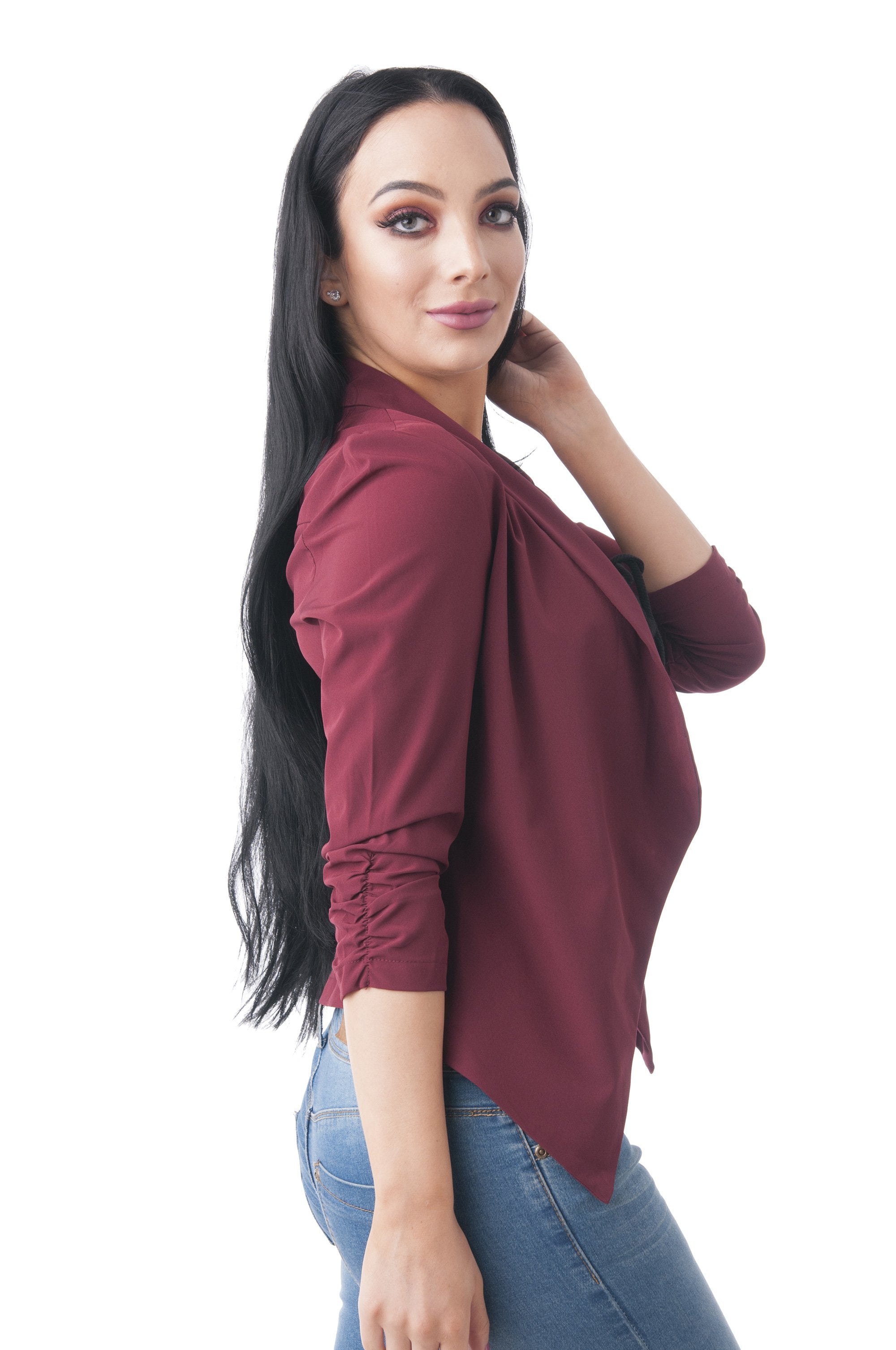 Women's Slim fit Casual Suit Blazer with half sleeves