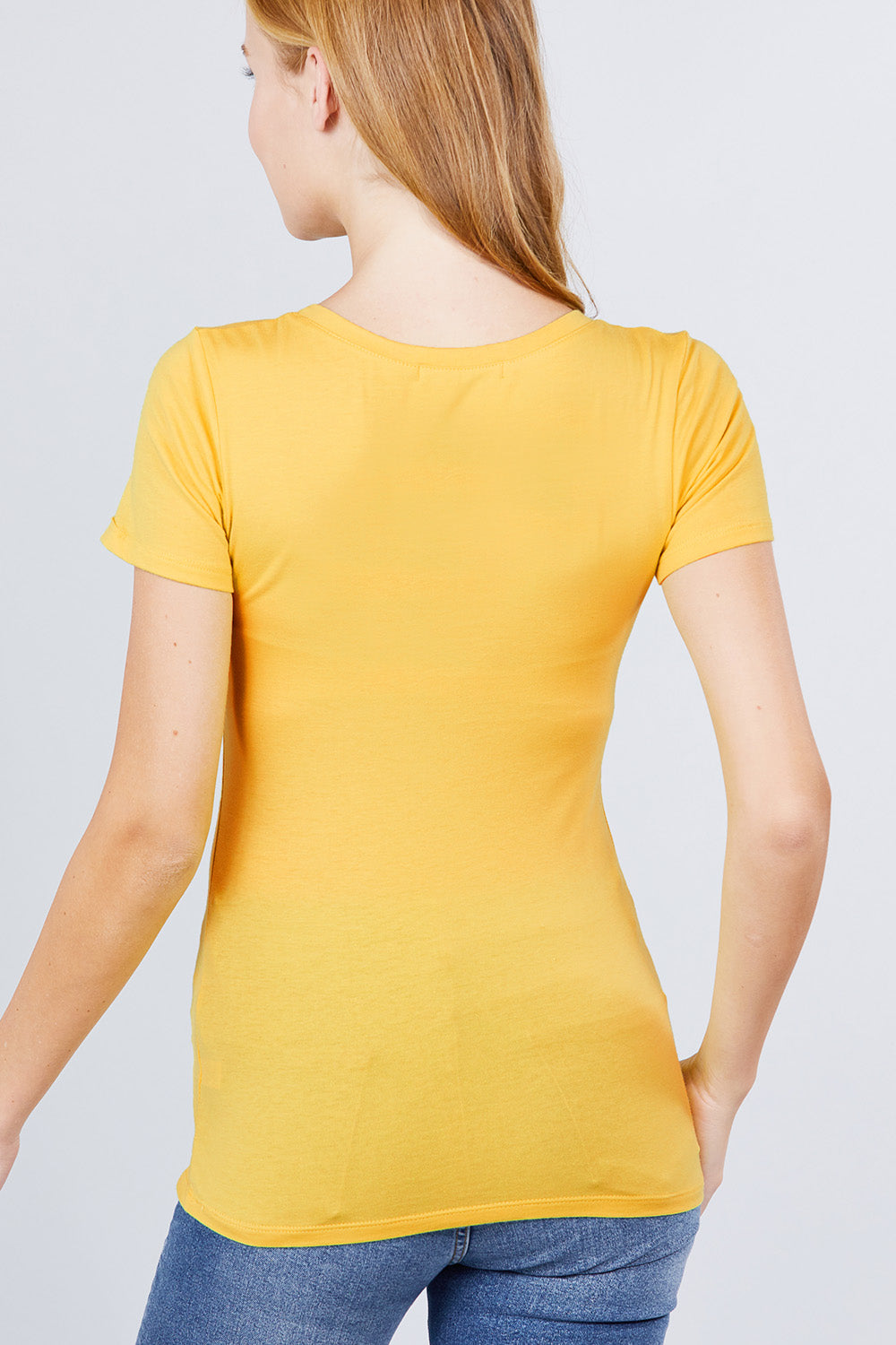 Women's Scoop Neck Short Sleeve Jersey Sexy Top