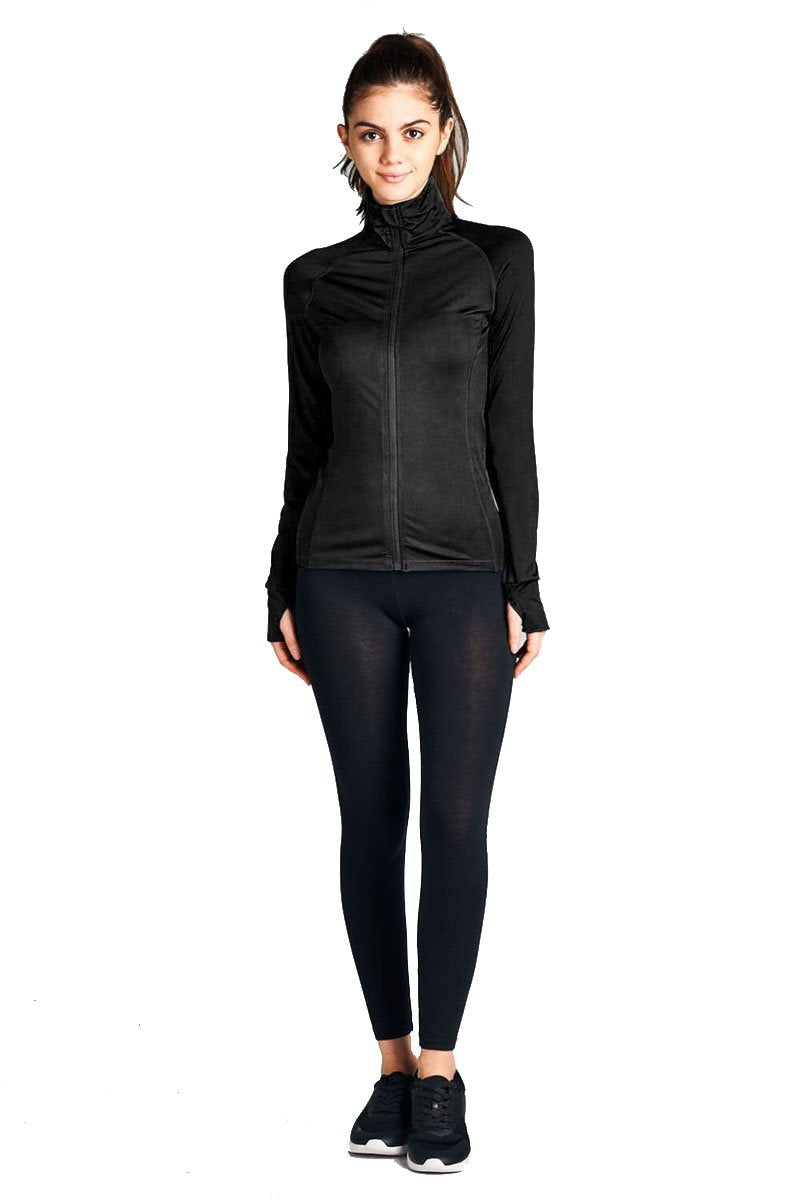 Women's Long Sleeve Zip Up Athletic Wear Sweater Jacket