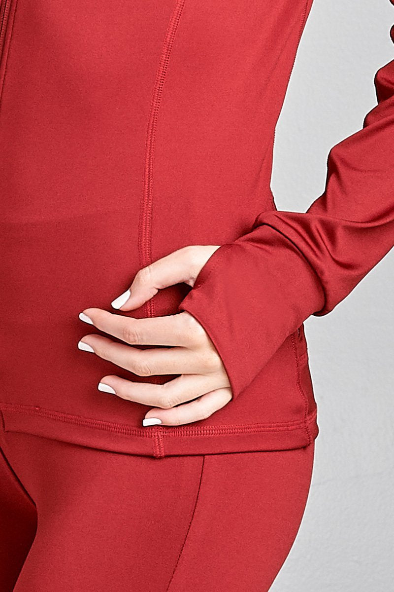 Women's Long Sleeve Zip Up Athletic Wear Sweater Jacket
