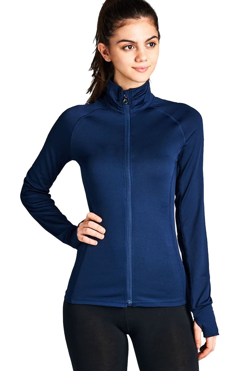 Women's Long Sleeve Zip Up Athletic Wear Sweater Work Out Jacket