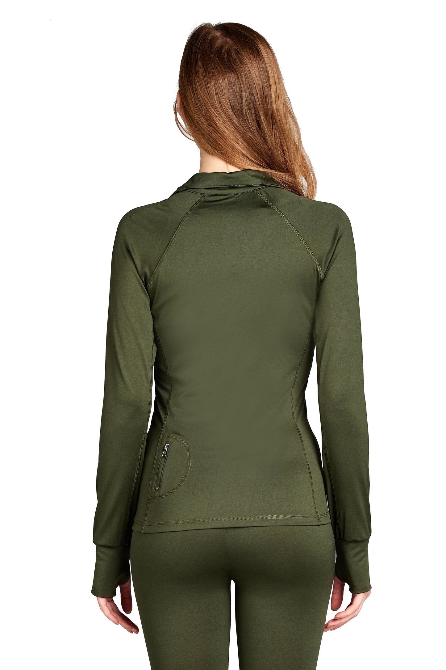Women's Long Sleeve Zip Up Athletic Wear Sweater Jacket