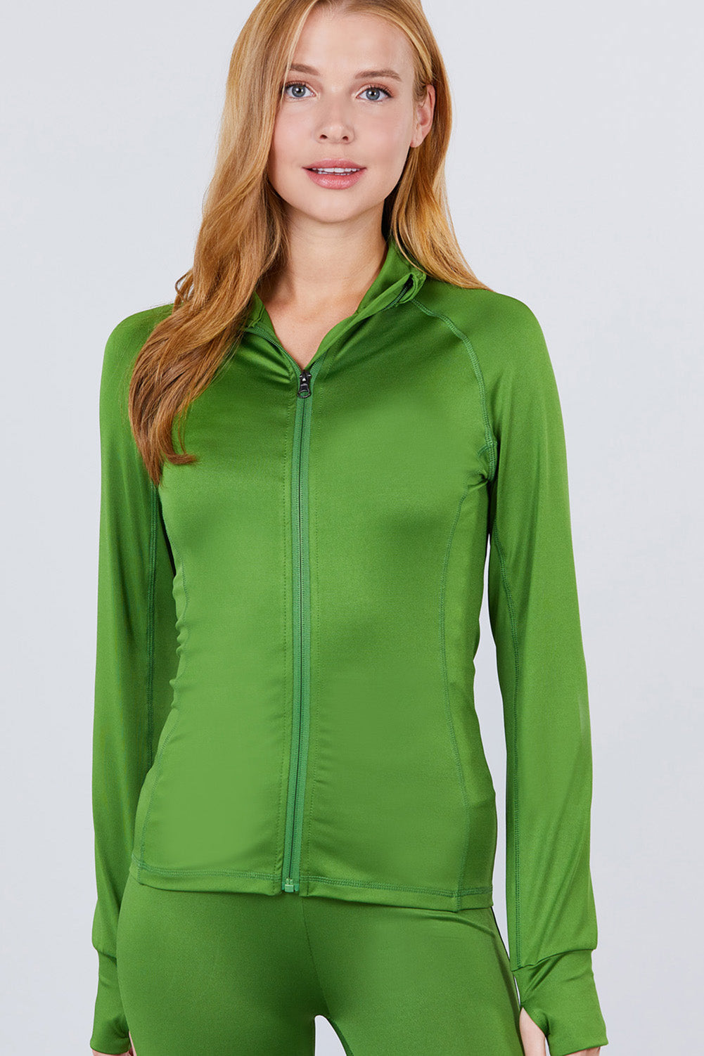 Women's Long Sleeve Zip Up Athletic Wear Sweater Jacket