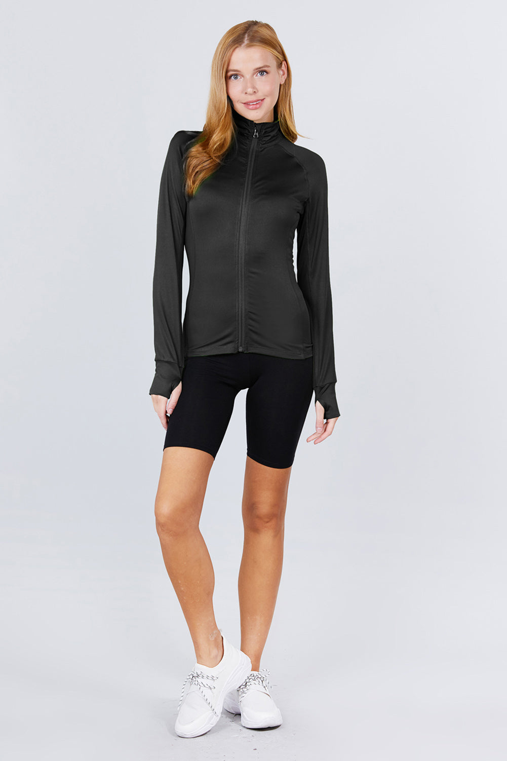 Women's Long Sleeve Zip Up Athletic Wear Sweater Jacket