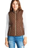 Khanomak Women's Faux Shearling Lined Quilted Padding Vest