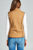 Khanomak Women's Faux Shearling Lined Quilted Padding Vest