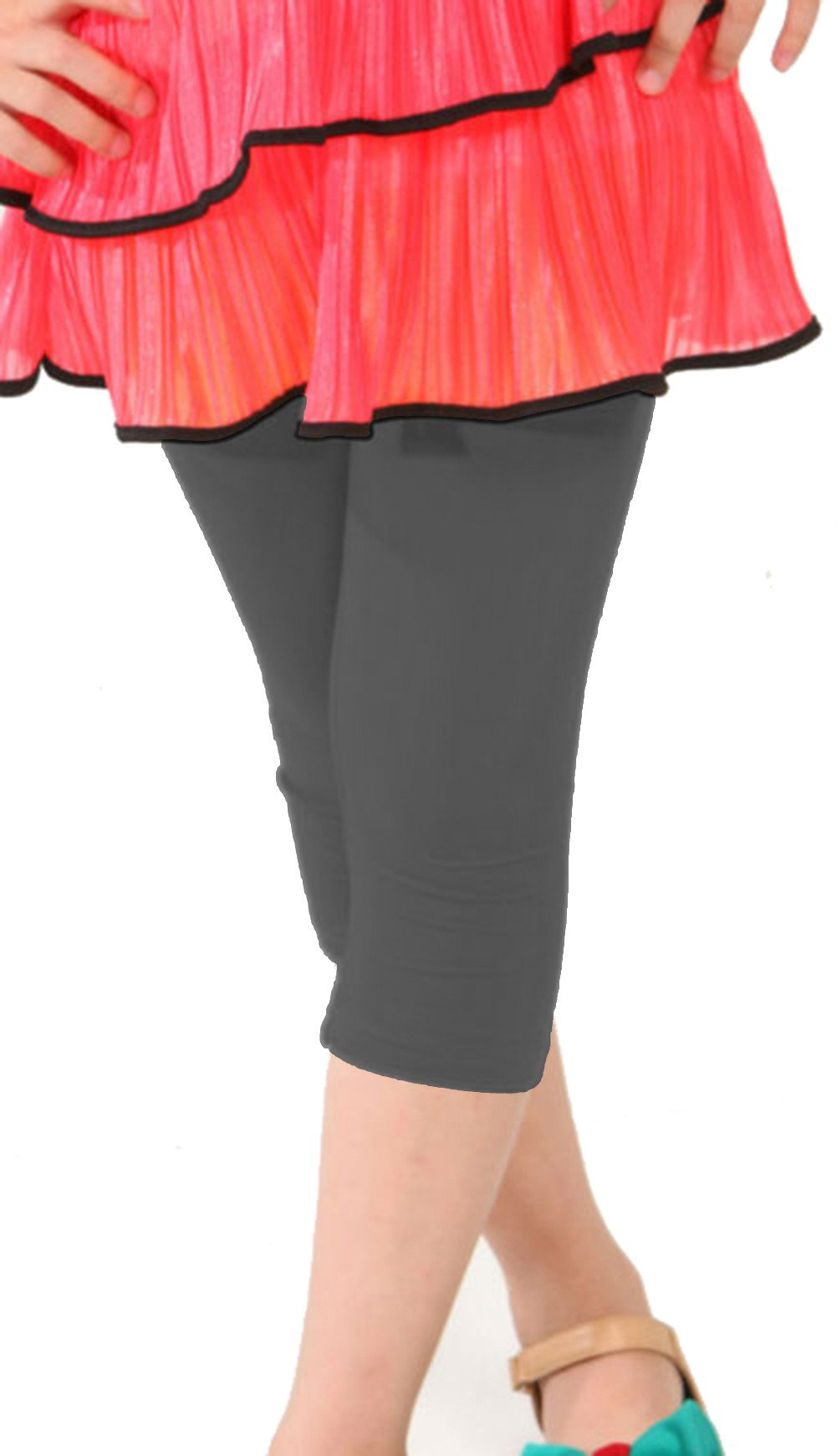 Khanomak Kids Girls Capris Crop Cotton Leggings