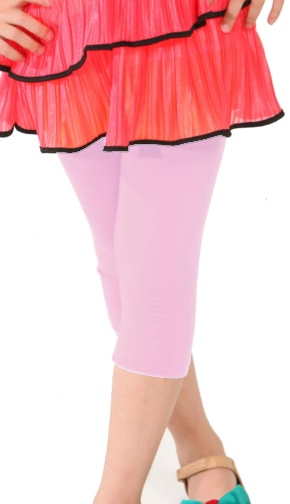 Khanomak Kids Girls Capris Crop Cotton Leggings