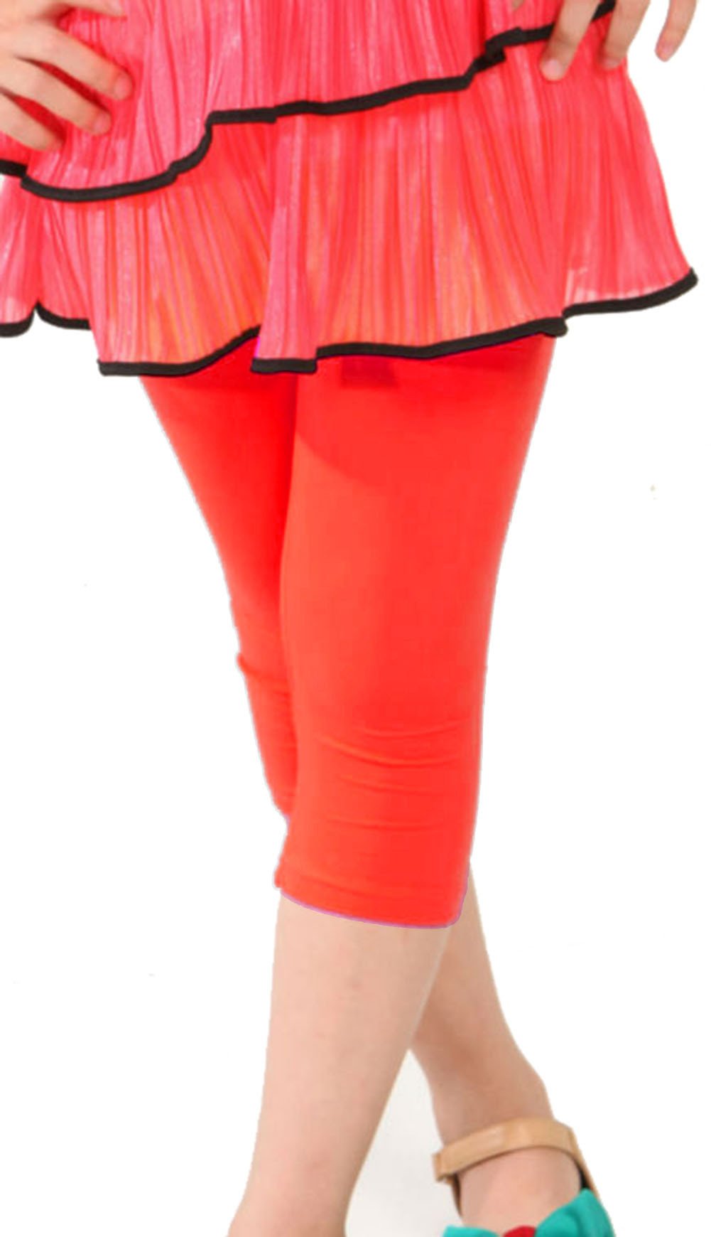 Khanomak Kids Girls Capris Crop Cotton Leggings