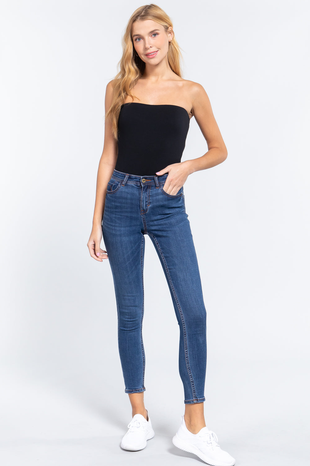 Women's Cotton Strapless Sexy Tube Bodysuit