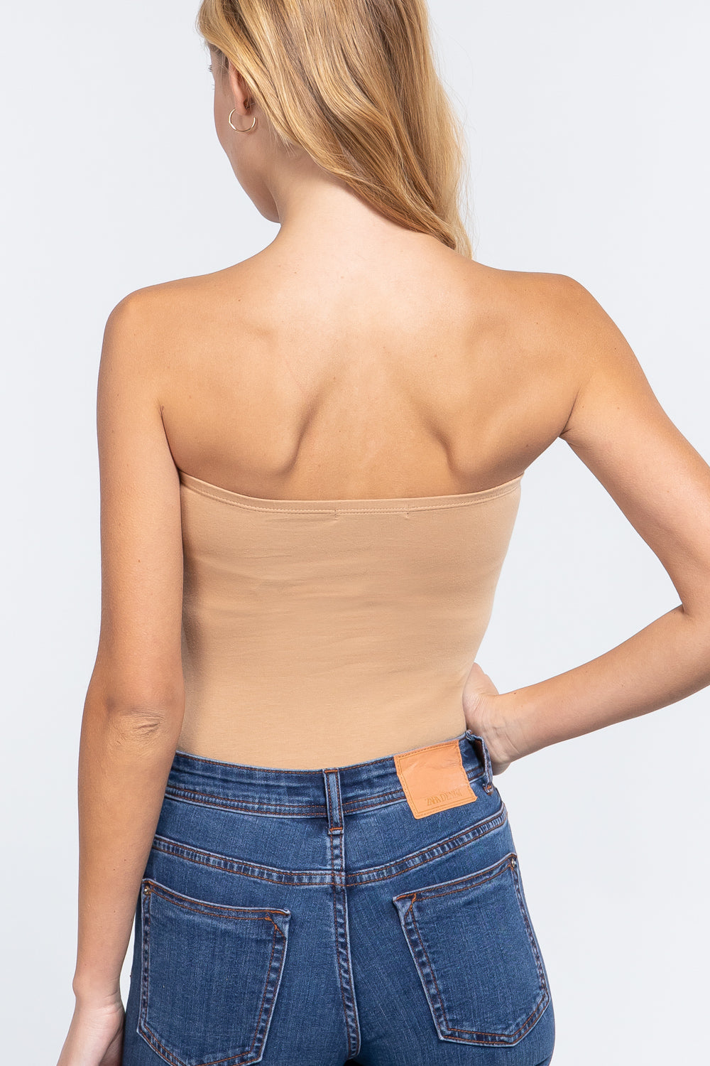 Women's Cotton Strapless Sexy Tube Bodysuit