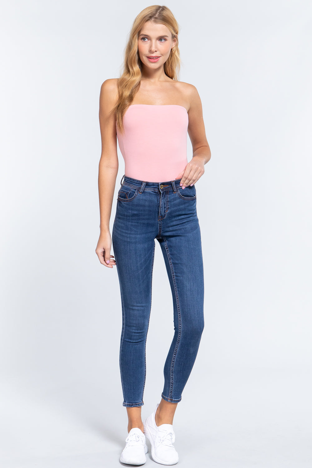 Women's Cotton Strapless Sexy Tube Bodysuit
