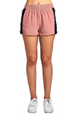 Elastic Waist Snap-On With Side Contrast Button Tearaway light Weight Shorts