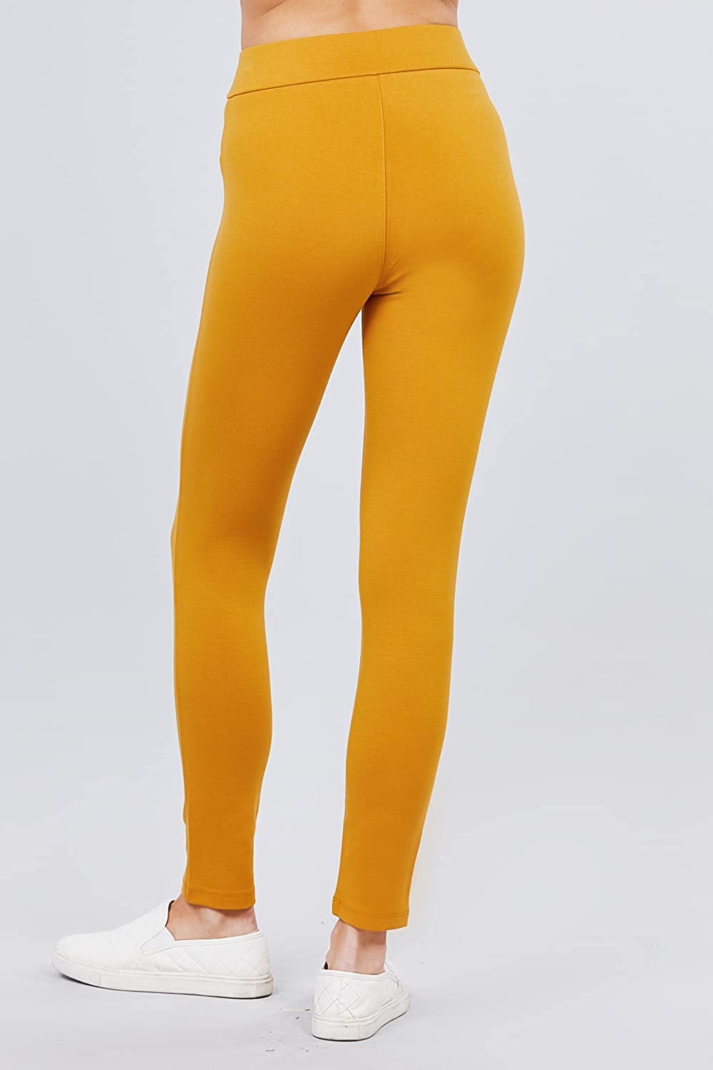 Women's Cross Waist Seagull Shaped Elastic Waist Skinny Ponte Low-Rise Leggings Yoga Pants