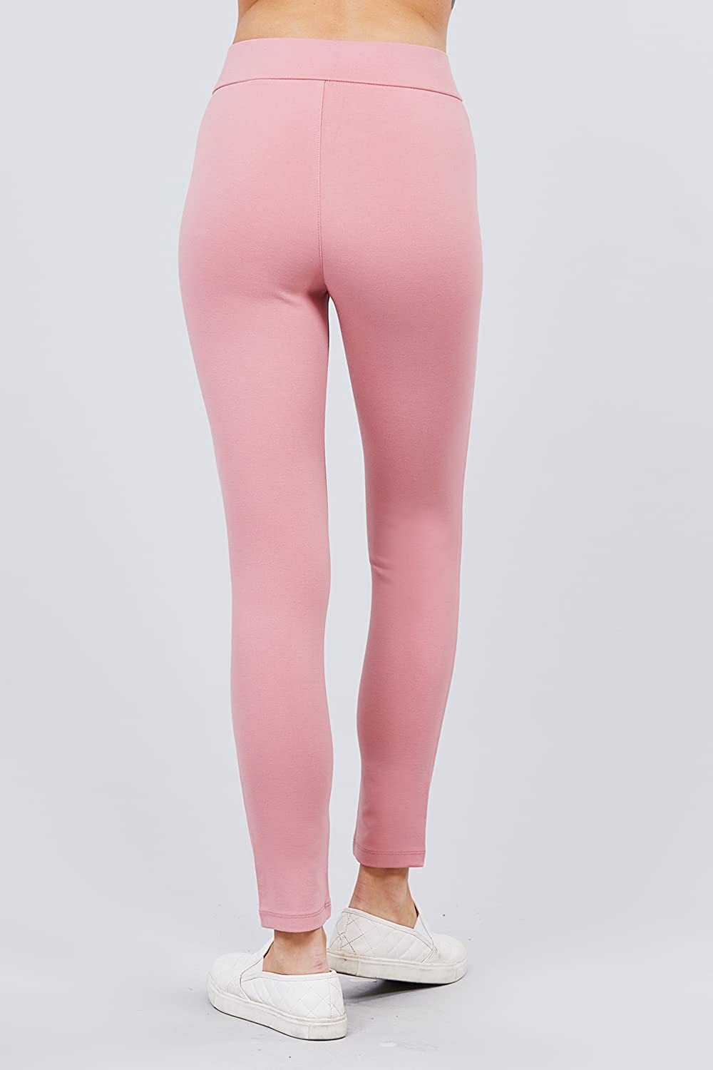 Women's Cross Waist Seagull Shaped Elastic Waist Skinny Ponte Low-Rise Leggings Yoga Pants