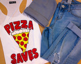 Sleeveless Tank Top Graphic Tees Pizza Saves