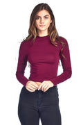 Long Sleeve Mock Neck Crop Top