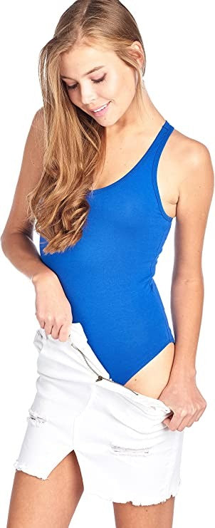 Sleeveless V Neck Solid Racer Back Snap Bottom Bodysuit