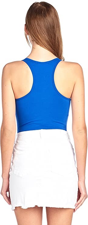 Sleeveless V Neck Solid Racer Back Snap Bottom Bodysuit