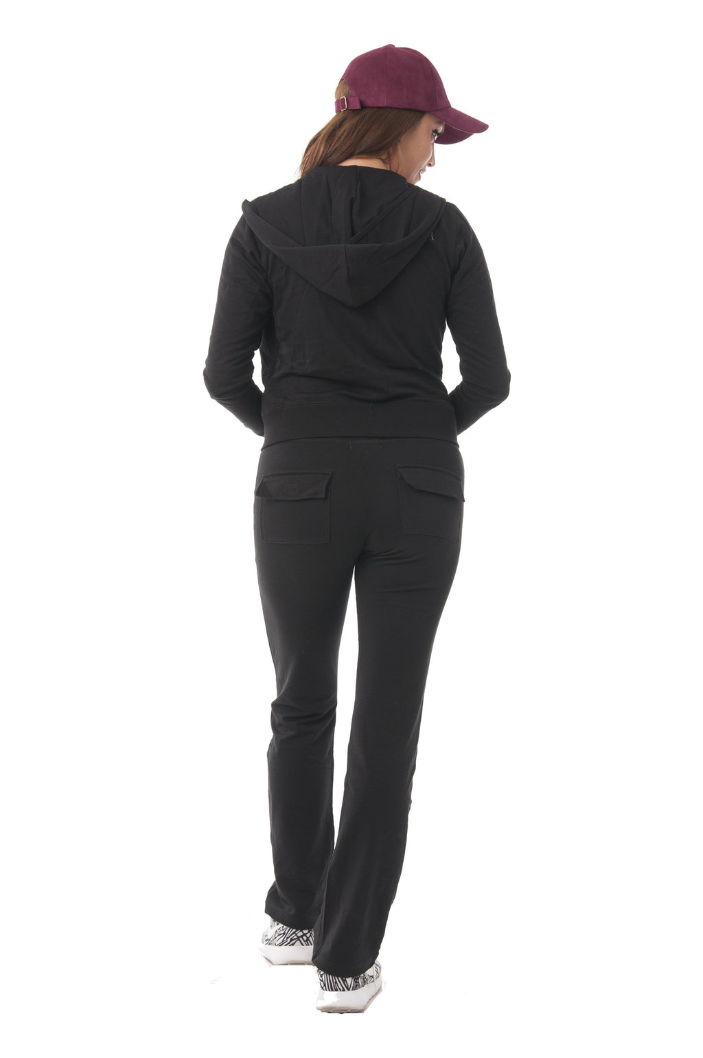 Long Sleeve Hoodie Zip Up Jacket & Long Pants Set French Terry Suit
