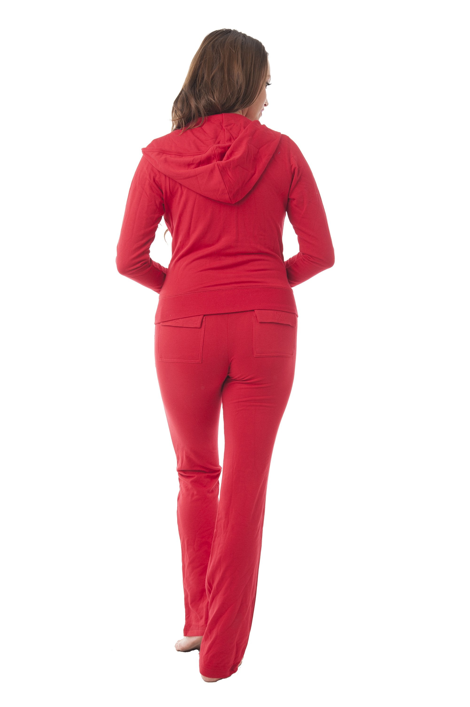 Long Sleeve Hoodie Zip Up Jacket & Long Pants Set French Terry Suit