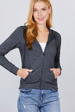 Women Long Sleeve With Snap Button Detail V Neck Viscose Lounge Sweater