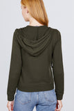 Women Long Sleeve With Snap Button Detail V Neck Viscose Lounge Sweater