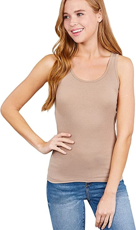 Khanomak Women's Sleeveless Racerback Scoop Neck Tank Top1
