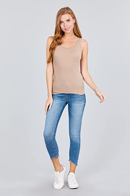 Khanomak Women's Sleeveless Racerback Scoop Neck Tank Top1