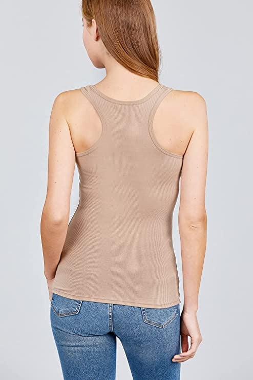 Khanomak Women's Sleeveless Racerback Scoop Neck Tank Top1
