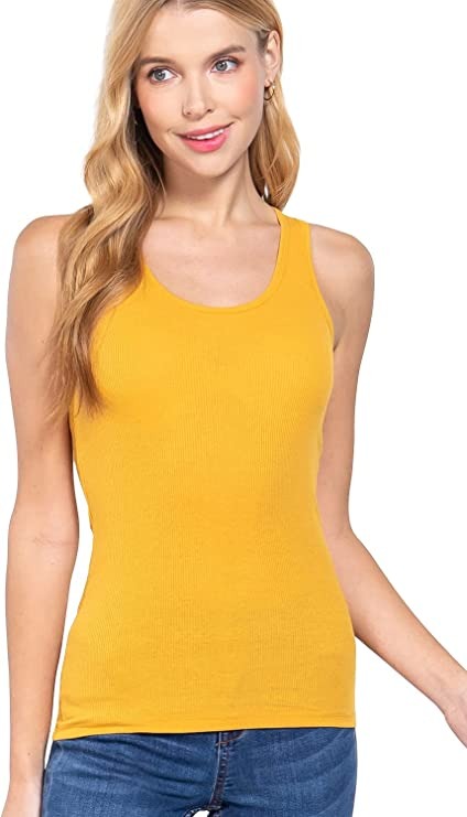 Khanomak Women's Sleeveless Racerback Scoop Neck Tank Top1
