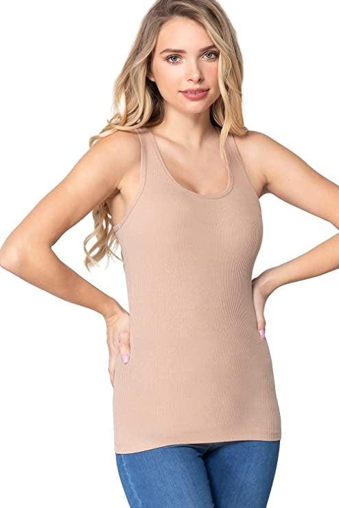 Khanomak Women's Sleeveless Racerback Scoop Neck Tank Top1