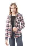 Long Sleeve Two Tone Terry Mixed Plaid Buttoned Down Shirt