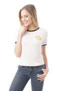 Short Sleeve Lemon Graphic Crop Tee