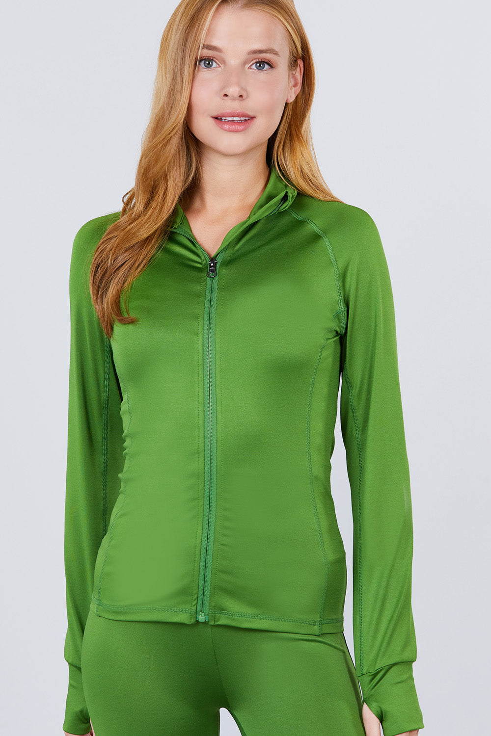 Women's Long Sleeve Zip up Athletic wear sweater Work Out Gym jacket –  Khanomak