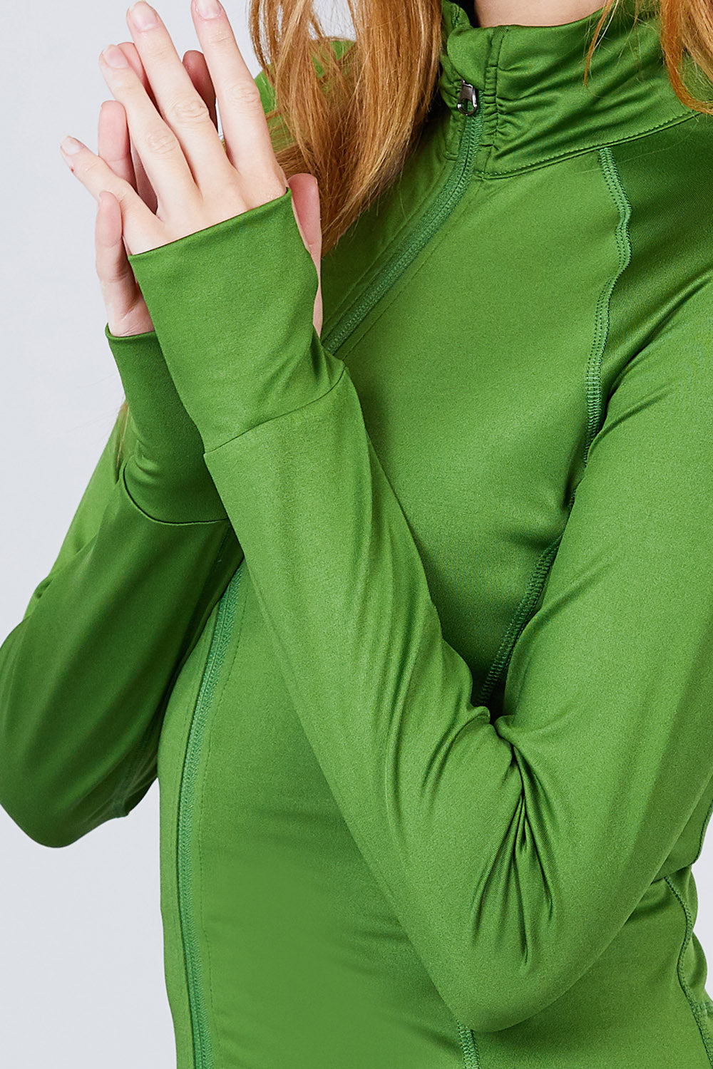 Women's Long Sleeve Zip Up Athletic Wear Sweater Work Out Jacket