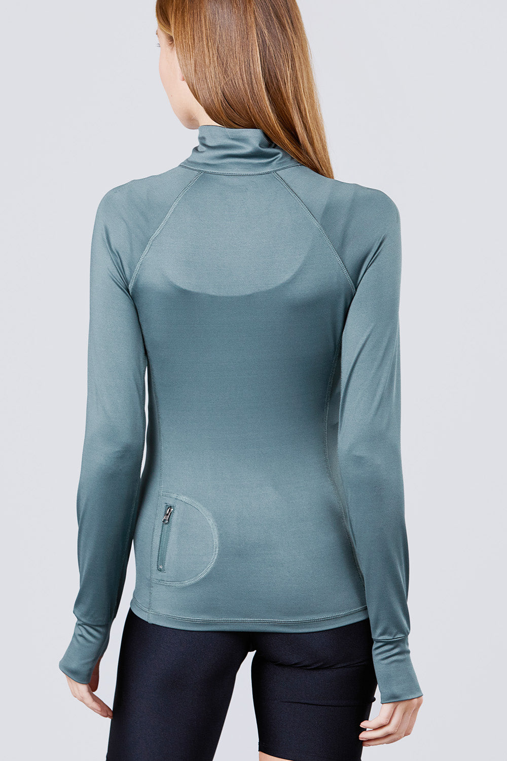 Women's Long Sleeve Zip Up Athletic Wear Sweater Work Out Jacket