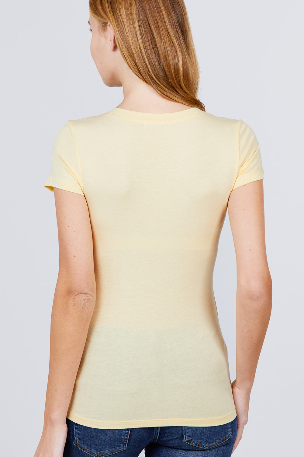 Women's Scoop Neck Short Sleeve Jersey Sexy Top