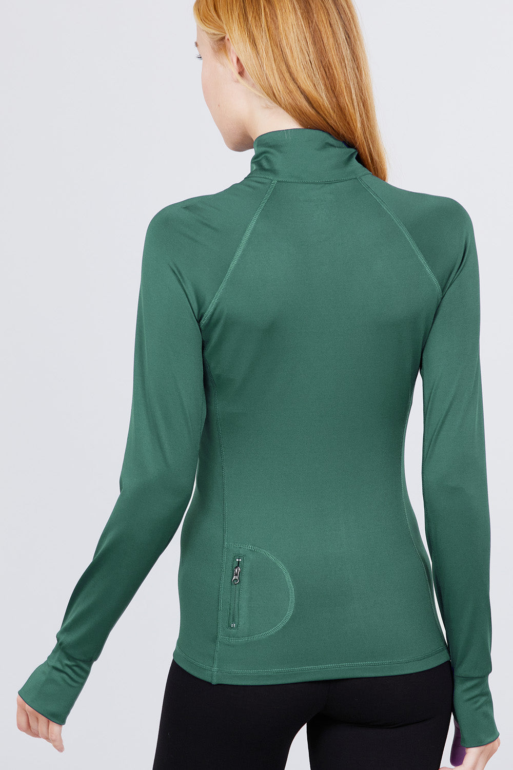Women's Long Sleeve Zip Up Athletic Wear Sweater Work Out Jacket